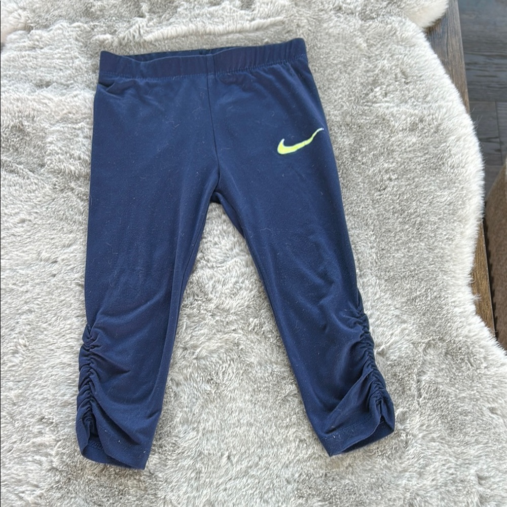 Nike Blue and Yellow Leggings Athletic Fit